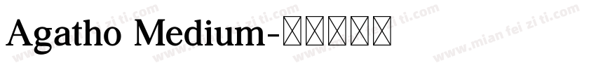 Agatho Medium字体转换